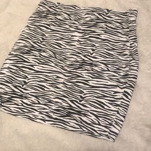 Zebra print skirt
